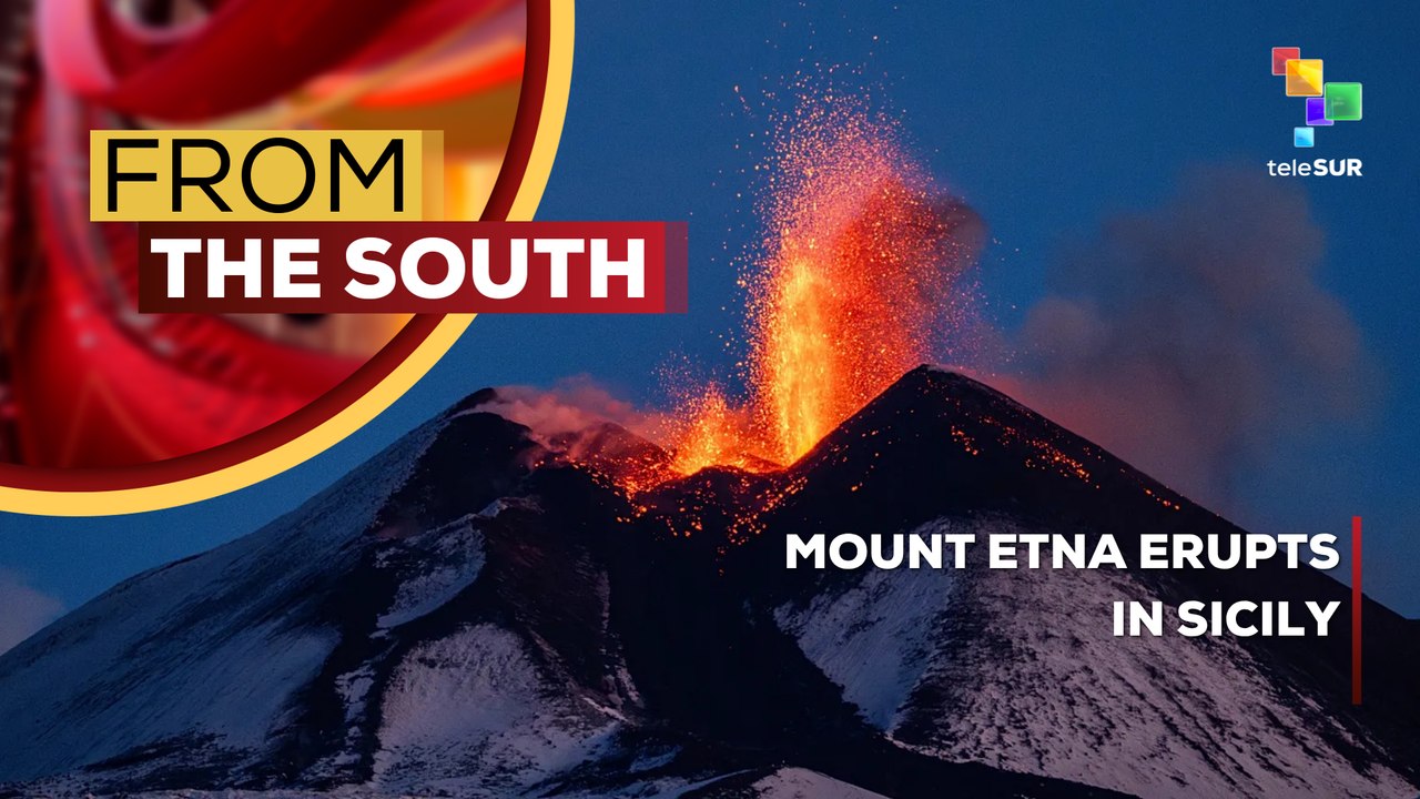 Italy, Mount Etna erupts in eastern Sicily