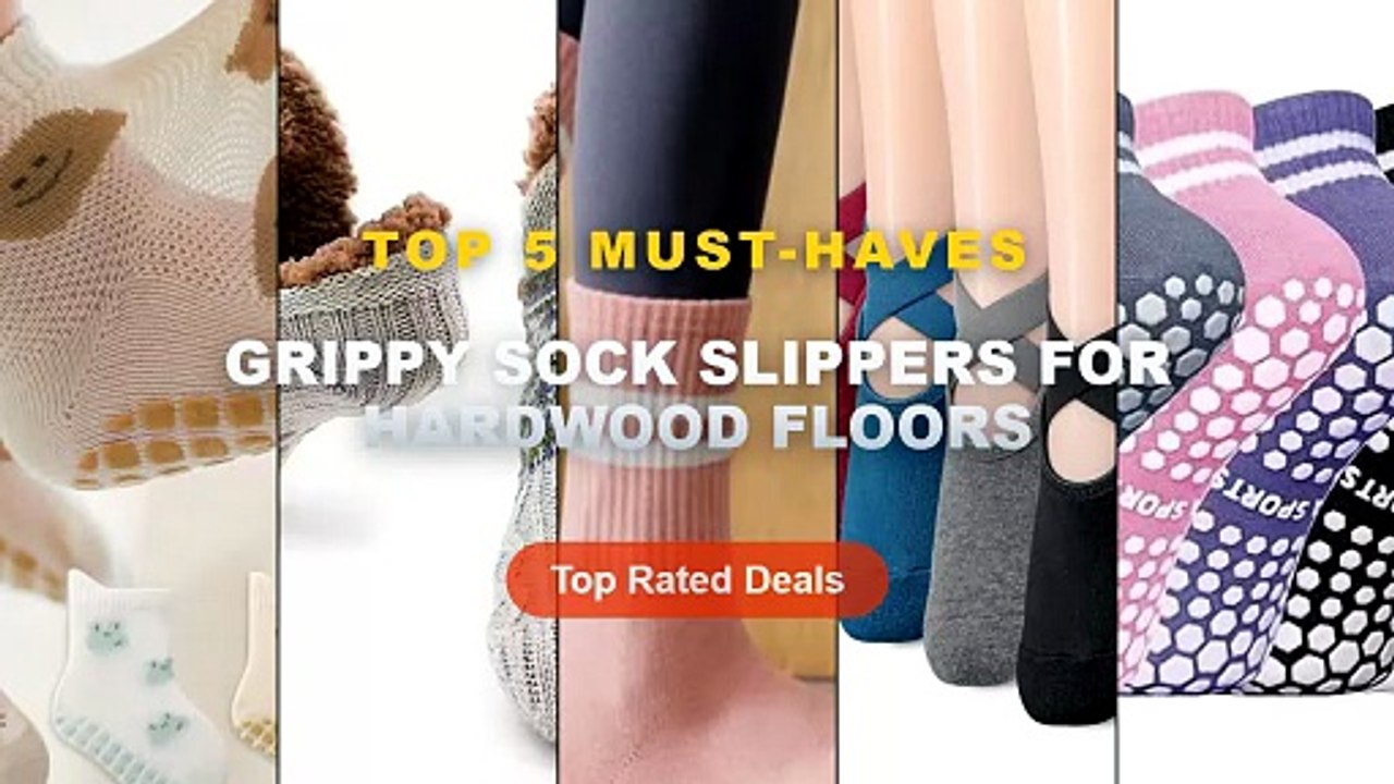 Don't Buy Grippy Sock Slippers For Hardwood Floors Before Watching This! - Grip Socks for Women, Non Slip Pilates Yoga S...