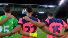 Emotivo minuto de silencio en Barcelona vs. Nottingham Forest por la muerte de Jorge Messi