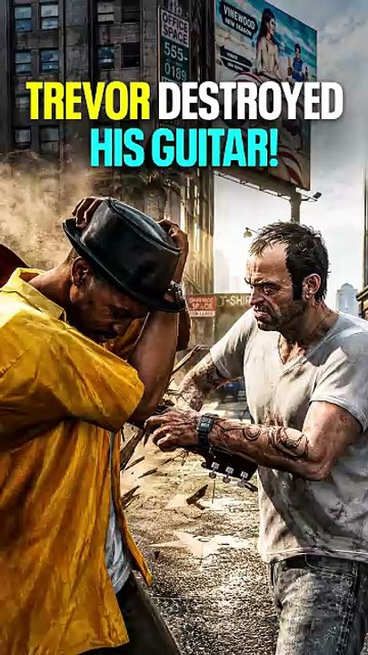 Trevor Destroyed His Guitar! #GamesTyphoon #Gta5 #Gtav #Shorts #Trevor