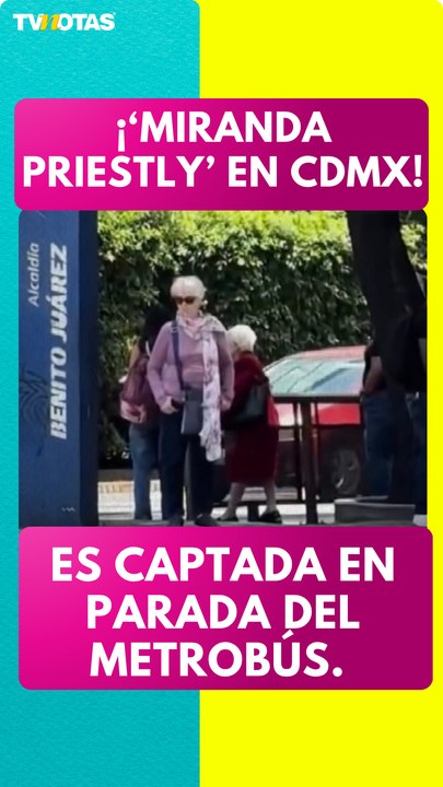 ¿Miranda Priestly en CDMX? Captan a mujer idéntica a la actriz en parada de metrobús de la CDMX