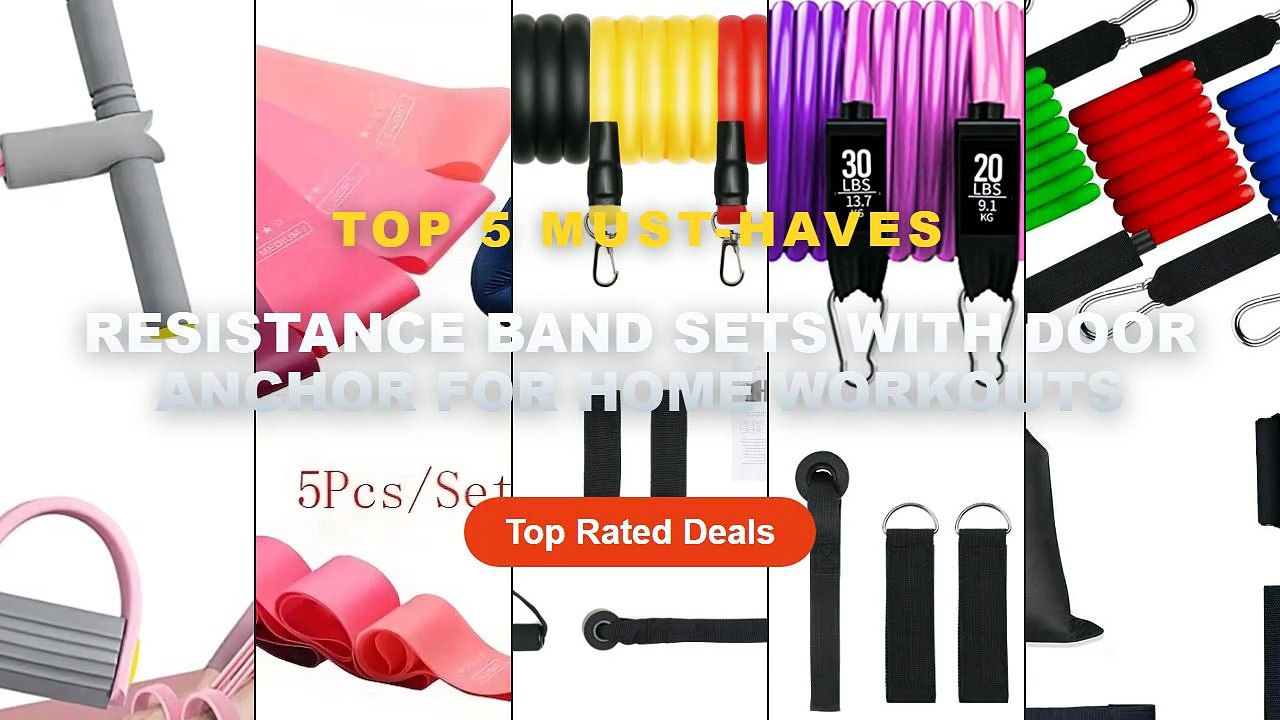 Cheap & Best Resistance Band Sets With Door Anc...