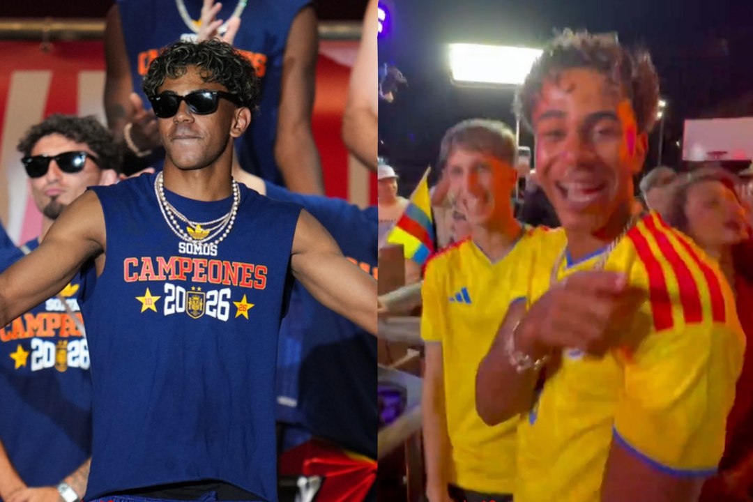 Lamine Yamal sings with Ryan Castro and shows off his skills in Colombia