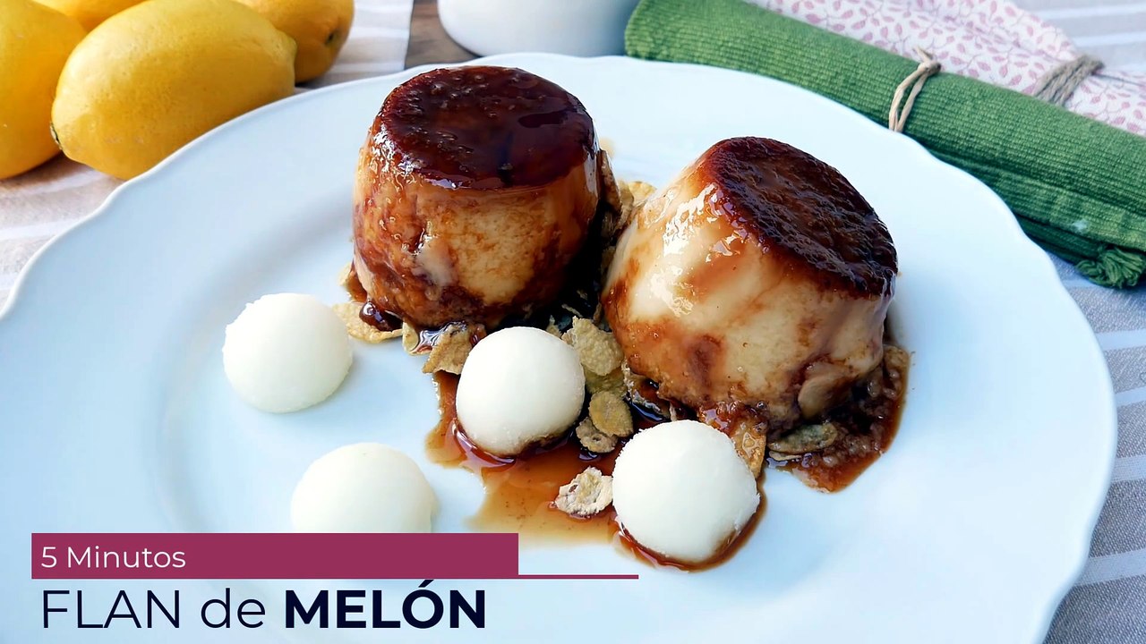 FLAN de Melón CON 3 INGREDIENTES más FÁCIL y DELICIOSO 😱 ¡Sin horno y Sin Azúcar!