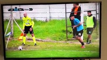 Una pelota ocasionó un choque en Uruguay