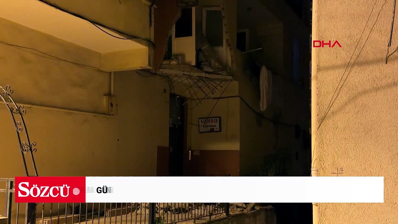 Güngören’de balkonu çöken 5 katlı bina tahliye edildi