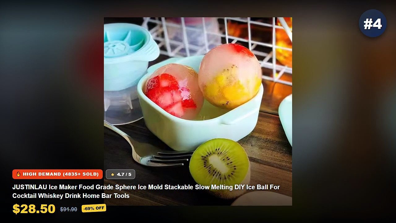Best Silicone Ice Ball Molds For Whiskey Drinks...