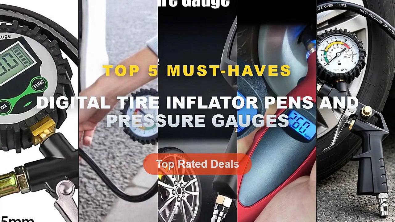 Digital Tire Inflator Pens And Pressure Gauges: Top 5 Best Sellers - Tyre Pumping Gun Digital Pressure Gauges Tire Air G...