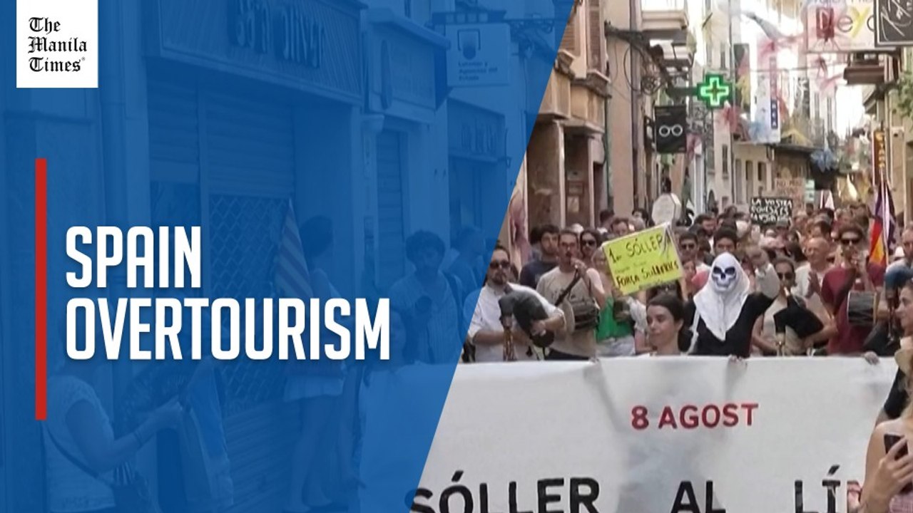 Locals protest against overtourism in Spain's Mallorca
