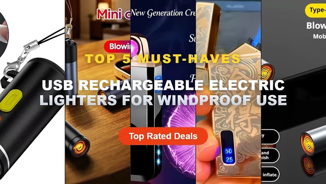 USB Rechargeable Electric Lighters For Windproof Use: Top 5 Best Sellers - Electric Arc Lighter, Windproof Flameless USB...
