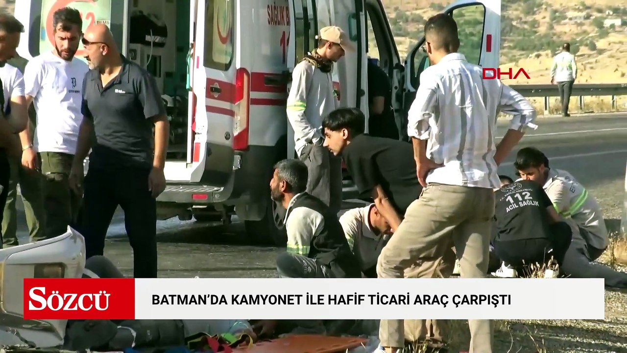 Batman'da kamyonet ile hafif ticari araç çarpıştı