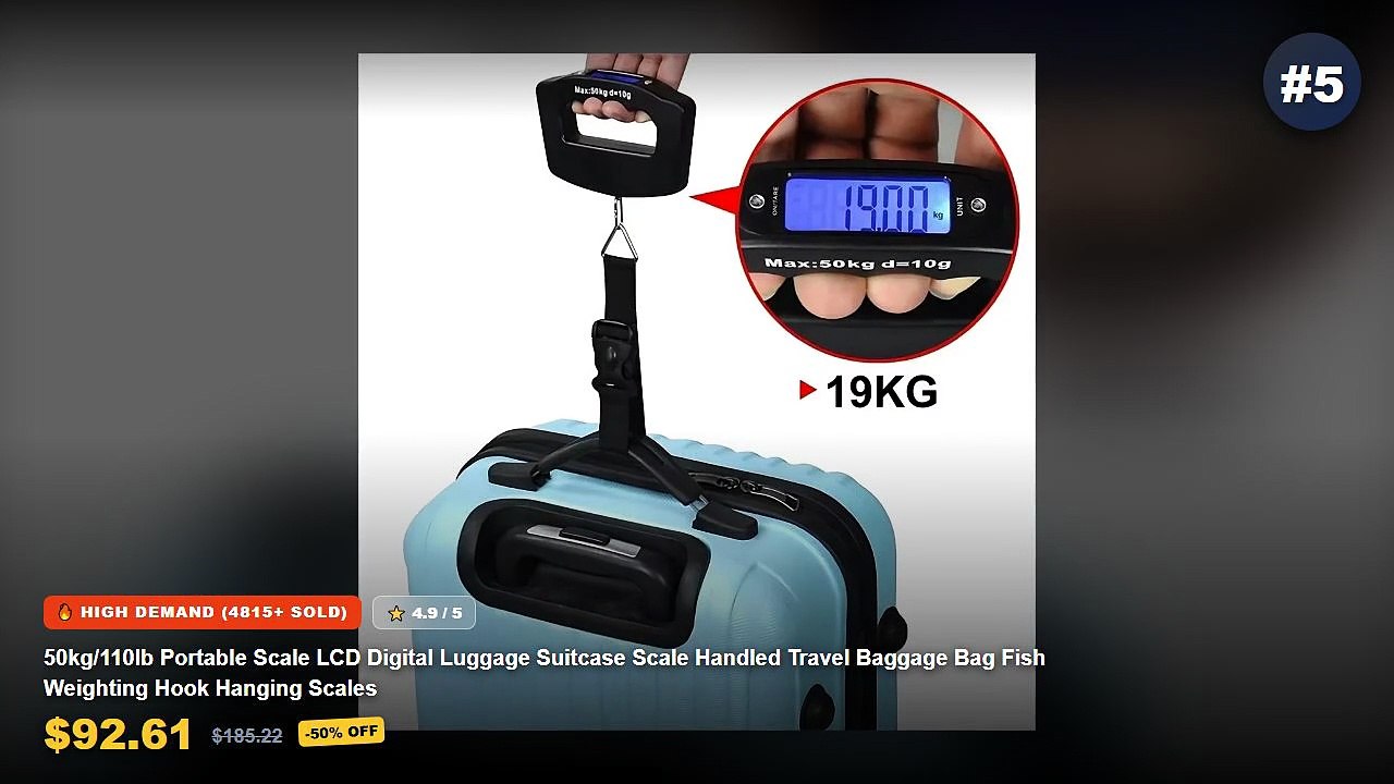 Don't Buy Digital Luggage Scales For Overweight Bag Fees Before Watching This! - 50kg Digital Luggage Scale Portable Sui...