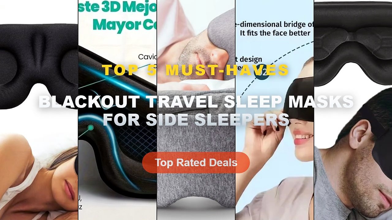 Why Everyone Is Buying Blackout Travel Sleep Masks For Side Sleepers - Sleep Mask for Side Sleeper 1Pack,Blackout 3D Eye...