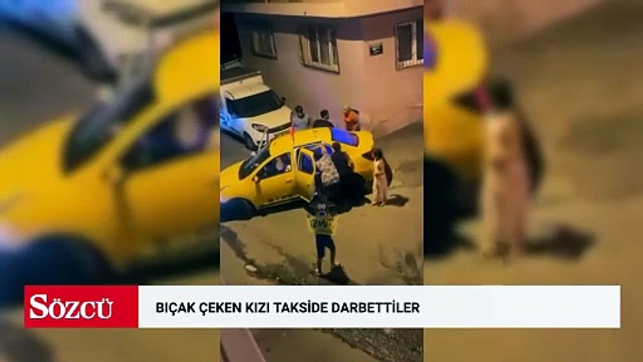 Taksi içinde kadına saldırı! Kavgayı ayırmak isteyen genç de darbedildi