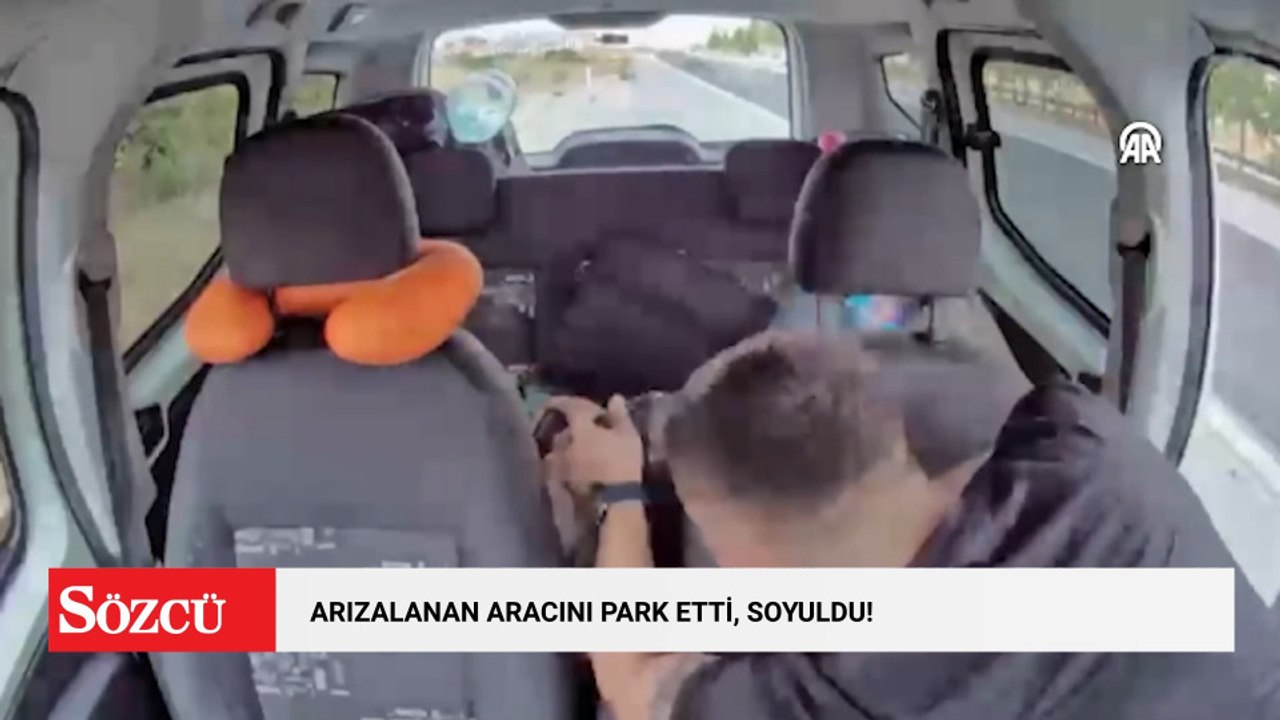 Arızalanan aracını park etti, soyuldu!