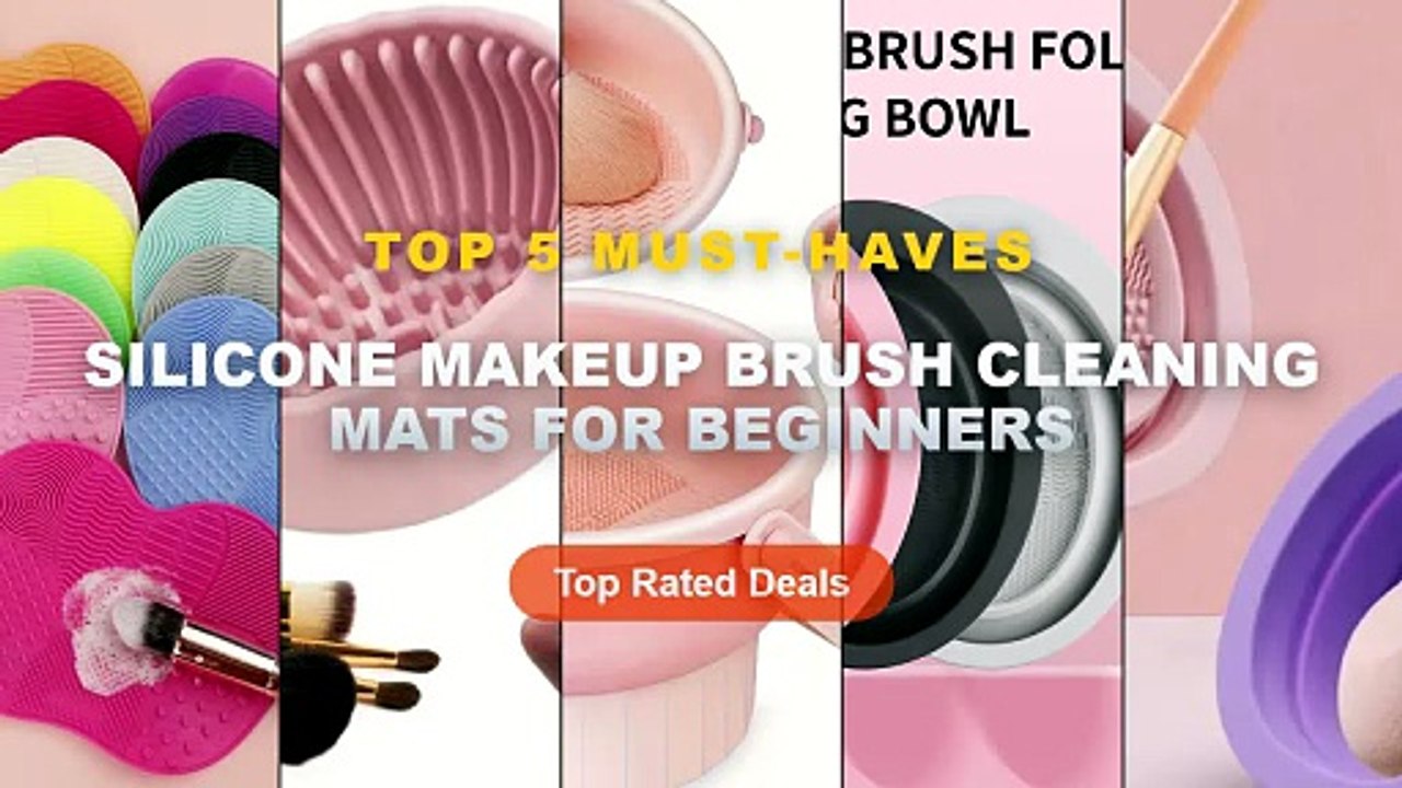 Best Silicone Makeup Brush Cleaning Mats For Beginners on AliExpress | Review - Silicone Makeup Brush Cleaning Bowl Fold...