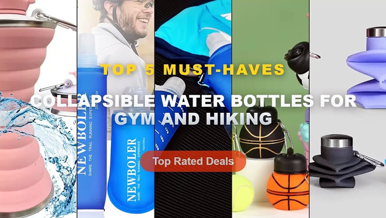 Collapsible Water Bottles For Gym And Hiking: Top 5 Best Sellers - 700ML Collapsible Water Bottle Leakproof Valve Reusab...