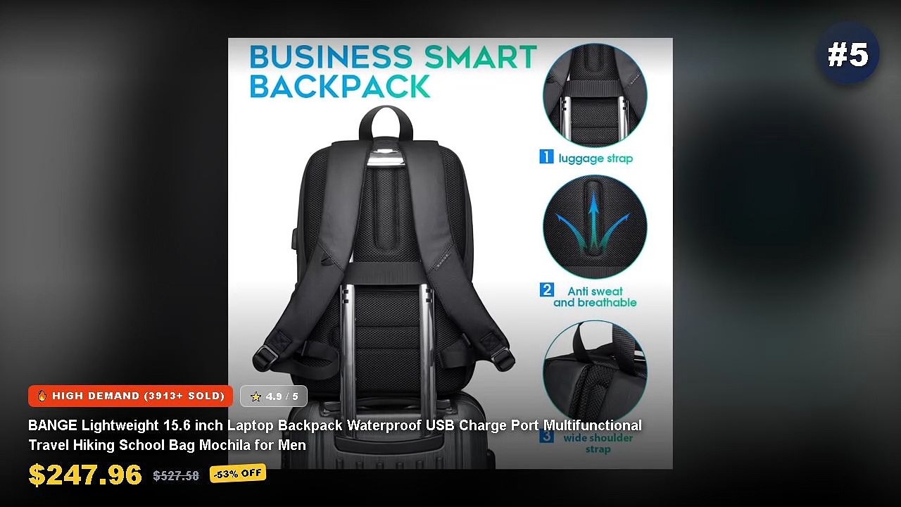 Anti Theft Backpacks With Hidden USB Charging Port: Top 5 Best Sellers