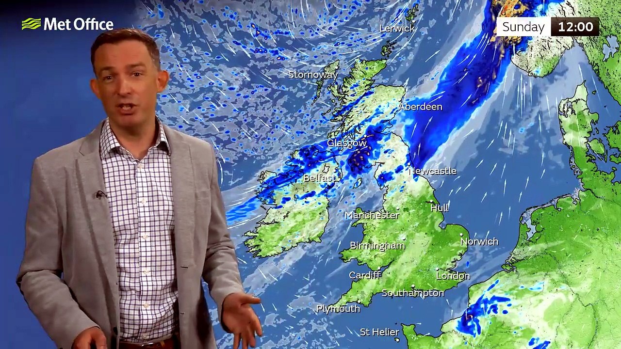 Met Office Sunday Afternoon Weather Forecast 09/08/26