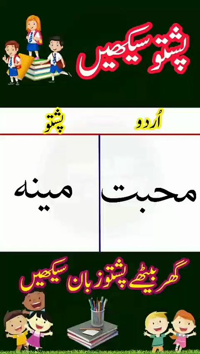Learn Pashto into Urdu language | lesson # 61