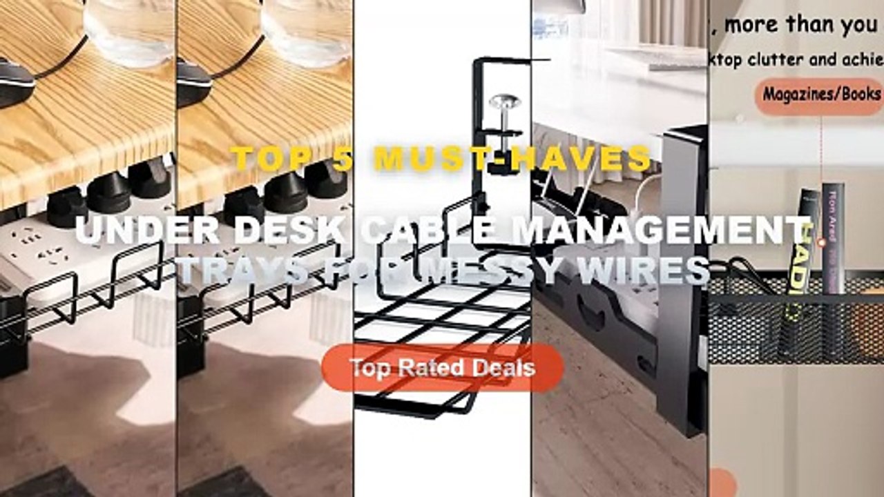 Cheap & Best Under Desk Cable Management Trays For Messy Wires Unboxing & Review - Under Desk Cable Management Tray No D...