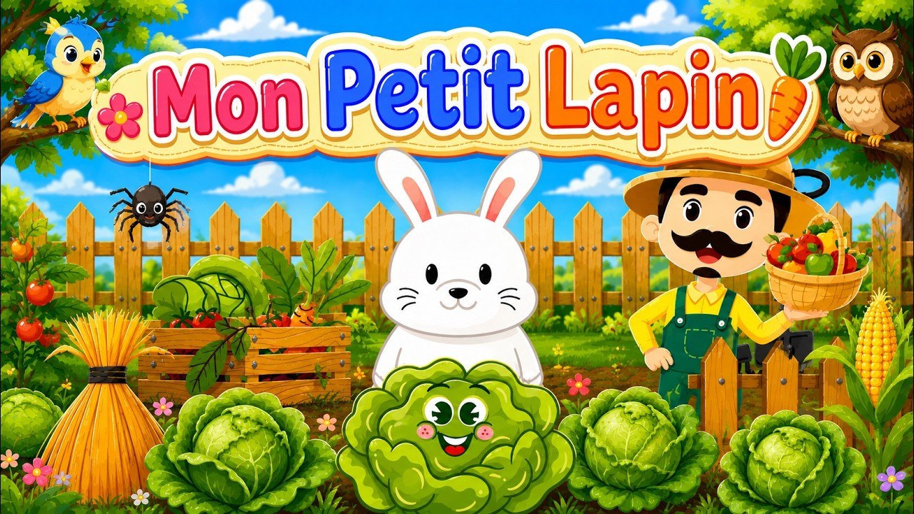 Mon Petit Lapin🐰🥕 | Comptine sur les Lapins 🎶 | Chanson pour Bébés | Comptines Françaises et Paroles