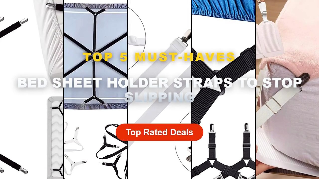 Top 5 Best Bed Sheet Holder Straps To Stop Slipping (Must Have!) - Bed Sheet Clips Adjustable Bed Sheet Holder Straps Se...