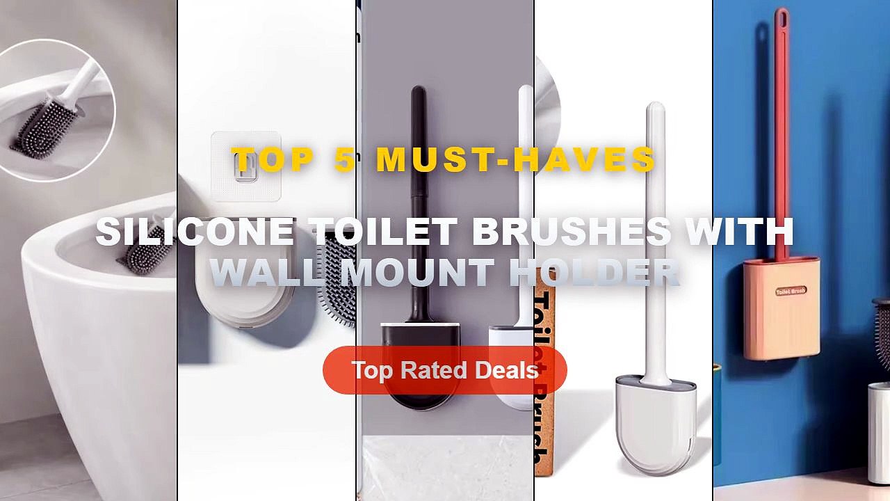 Best Silicone Toilet Brushes With Wall Mount Holder on AliExpress | Review - Wall Mounted Toilet Brush Silicone Flat Bru...