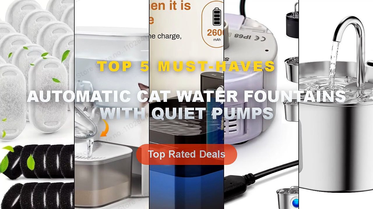 Amazing Automatic Cat Water Fountains With Quiet Pumps You Need To See