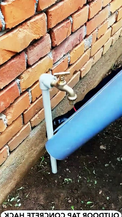 Outdoor tap concrete hack #outdoors #concrete #hacks