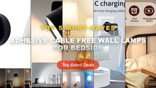 Amazing Adhesive Cable Free Wall Lamps For Bedside You Need To See - LED Wall Mounted Lights with Remote Wireless Magnet...