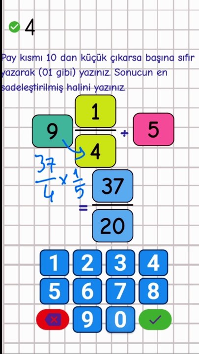 3.4- Kesirlerde Bölme İşlemi - 6. Sınıf Matematik #shorts