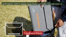 MHPOWOS 120W Foldable Solar Panel with USB-C/2xUSB-A/DC Output... -- Best Buy 2026 | Great Quality!