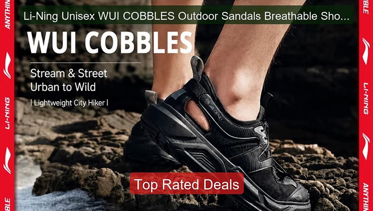 Li-Ning Unisex WUI COBBLES Outdoor Sandals Breathable Shock Ab... -- Hot Deal 2026 | Limited Offer!
