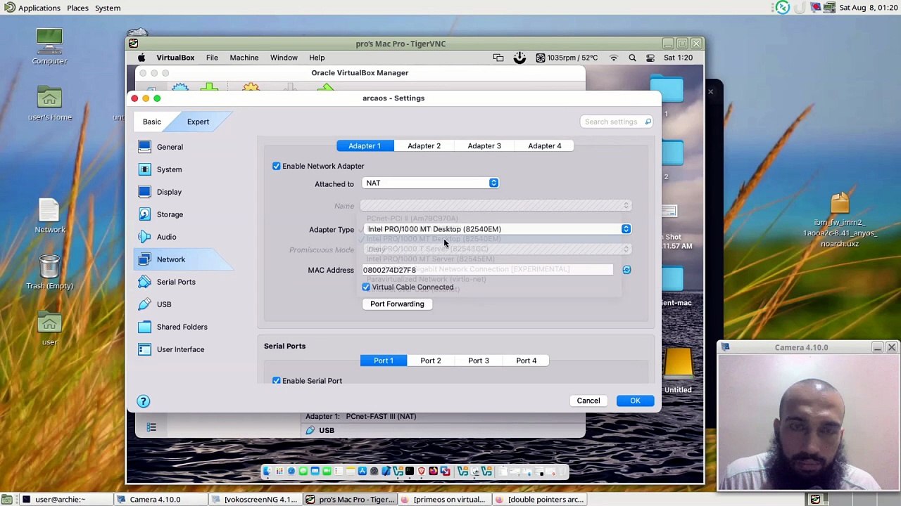 How to set up arcaos on virtualbox