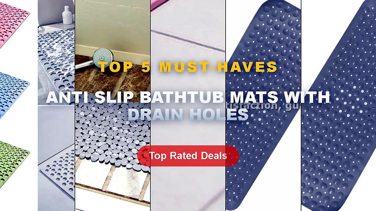 Best Anti Slip Bathtub Mats With Drain Holes on AliExpress | Review - AEE2 Anti Slip Bathtub Mat With Drain Holes, Sucti...