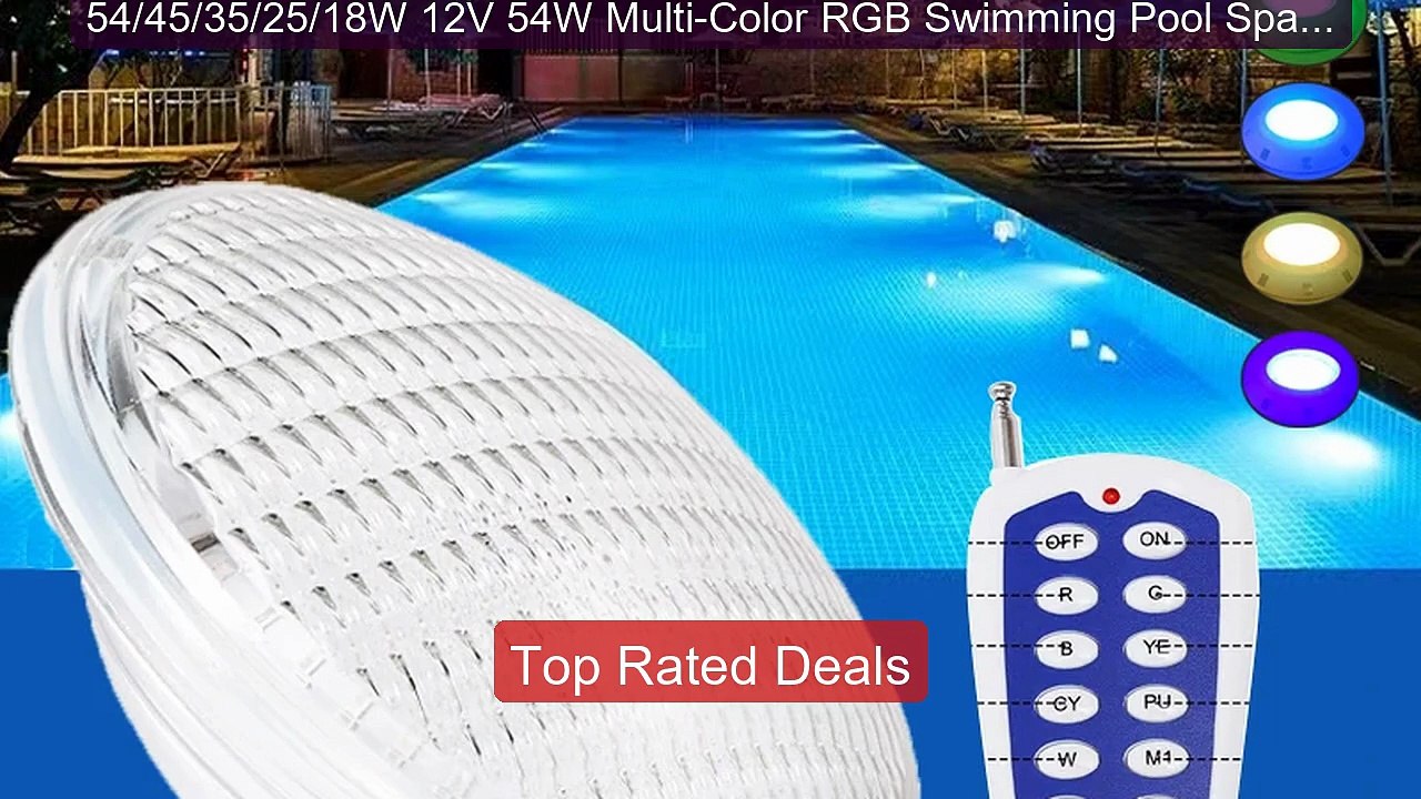 54/45/35/25/18W 12V 54W Multi-Color RGB Swimmin...