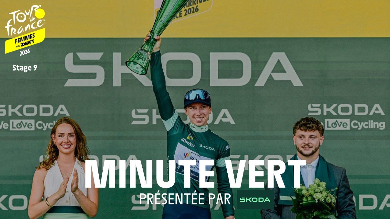 Tour de France Femmes avec Zwift 2026 - Stage 9 Škoda Green Jersey Minute