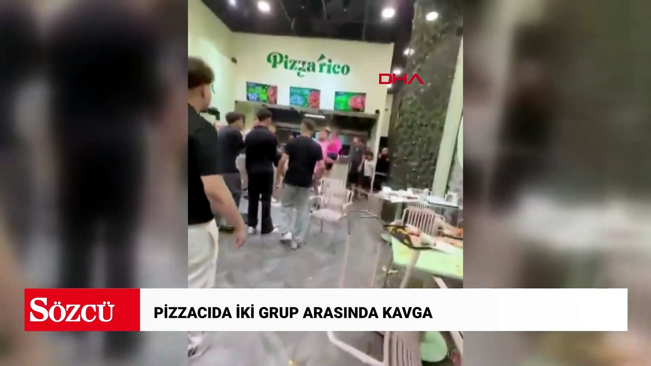 Pizzacıda iki grup arasında kavga