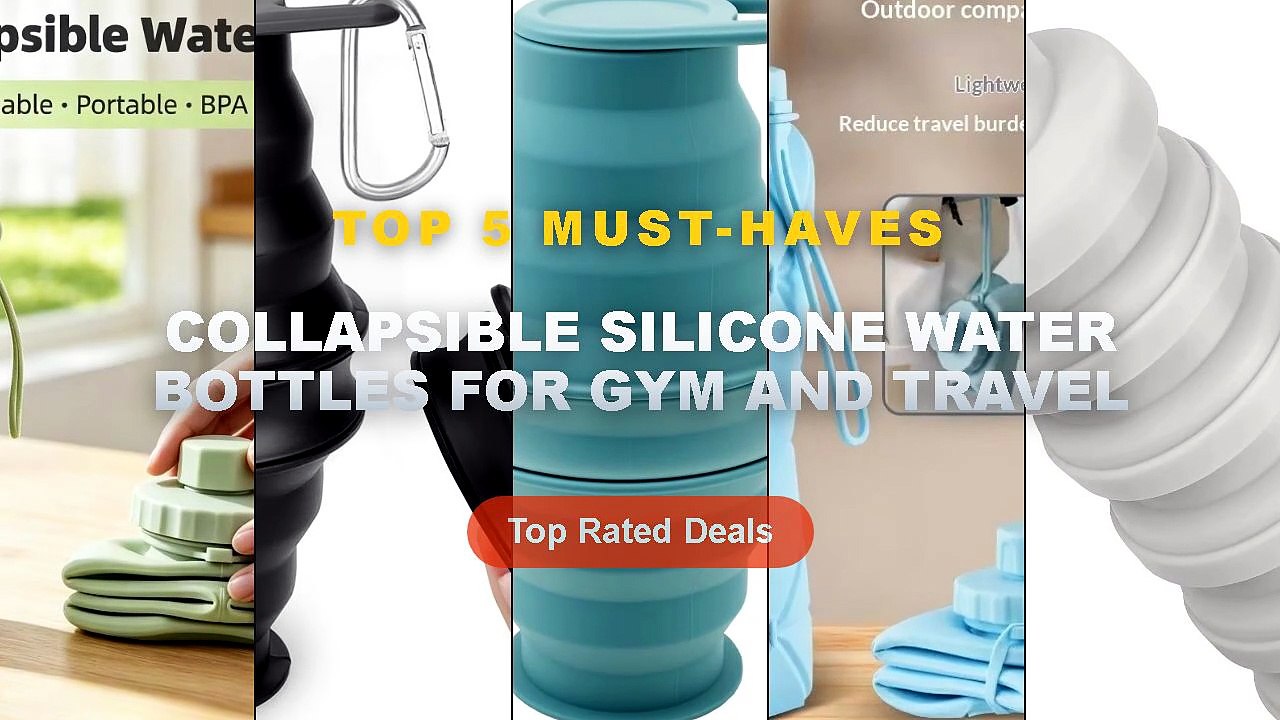 Top 5 Best Collapsible Silicone Water Bottles For Gym And Travel (Must Have!) - Collapsible Water Bottle 16oz, Portable ...