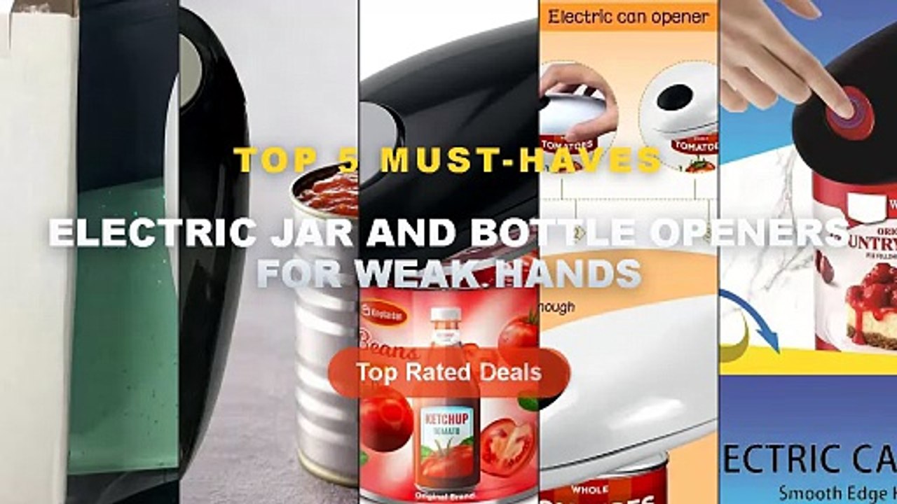 Amazing Electric Jar And Bottle Openers For Weak Hands You Need To See - One Touch Electric Can Opener Automatic Jar Ope...