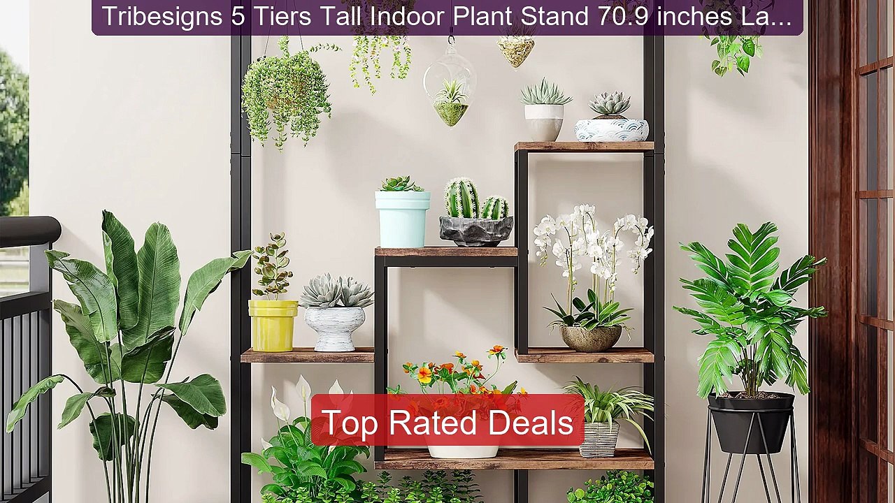Tribesigns 5 Tiers Tall Indoor Plant Stand 70.9 inches Large Metal... -- Best Deal 2026 | Shop Now!