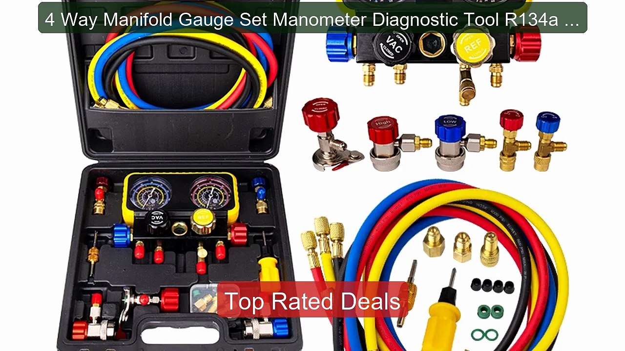 4 Way Manifold Gauge Set Manometer Diagnostic Tool R134a R22 R... -- Hot Deal 2026 | Limited Offer!