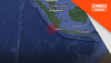 Gempa bumi sederhana landa Selatan Sumatera, Indonesia