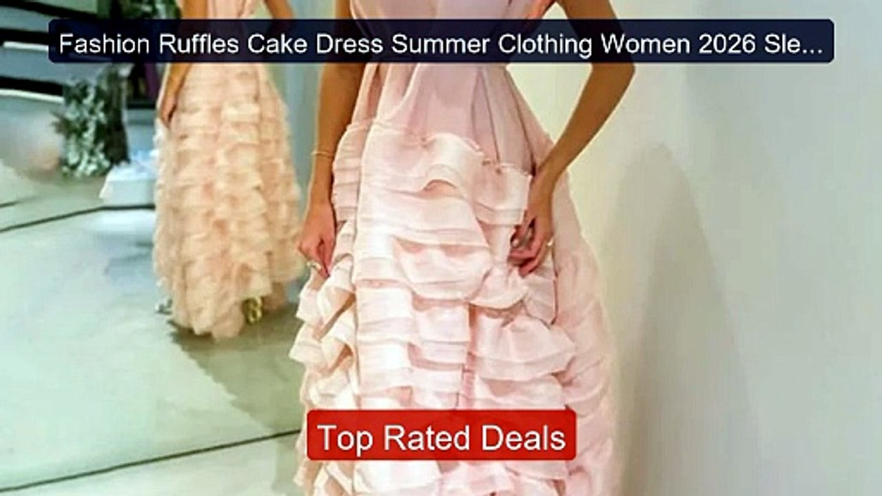 Fashion Ruffles Cake Dress Summer Clothing Women 2026 Sleevele... -- Best Buy 2026 | Great Quality!