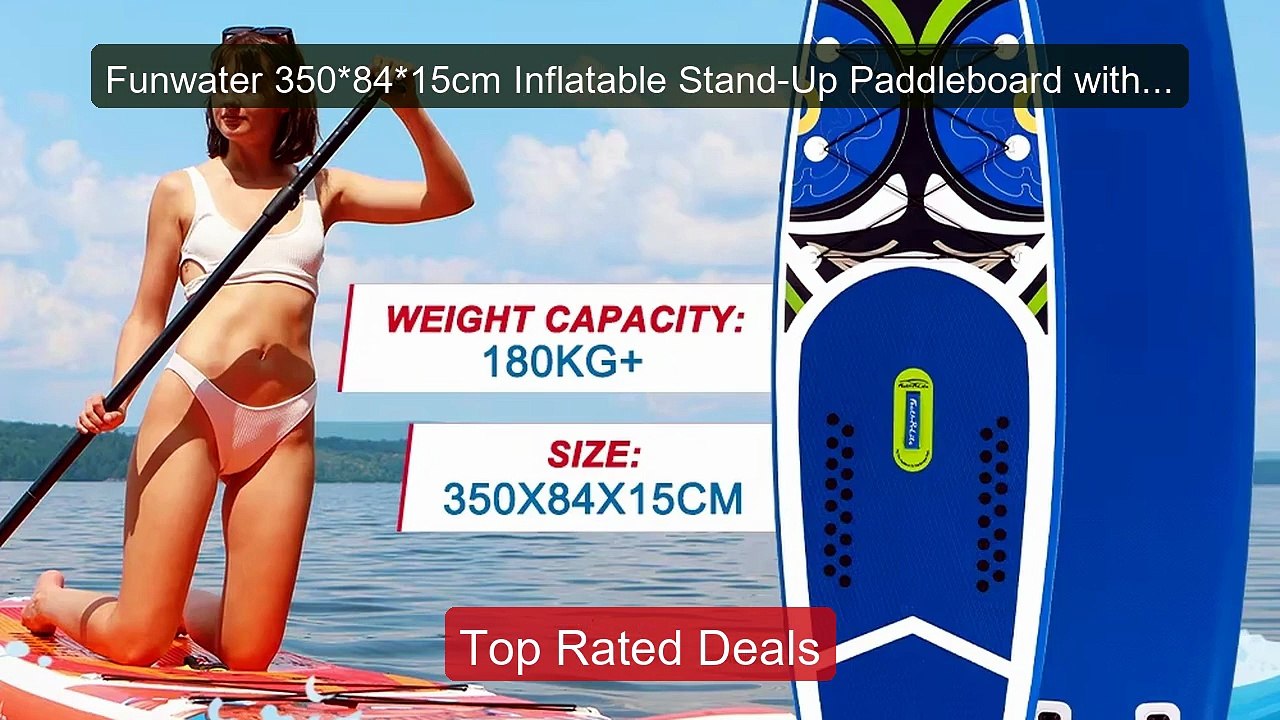 Funwater 350*84*15cm Inflatable Stand-Up Paddleboard with 3 De... -- Best Buy 2026 | Great Quality!