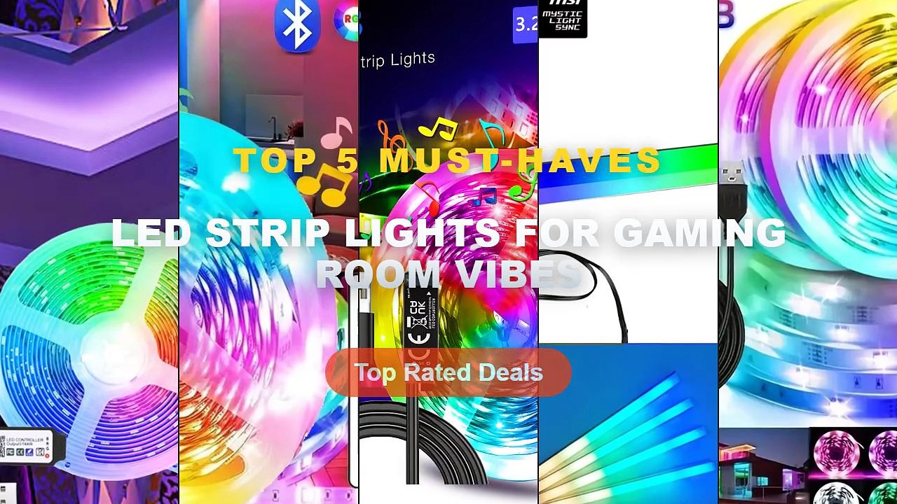 Don't Buy LED Strip Lights For Gaming Room Vibes Before Watching This! - 5 20m LED RGB Light Strip, 44 Key Remote + APP ...