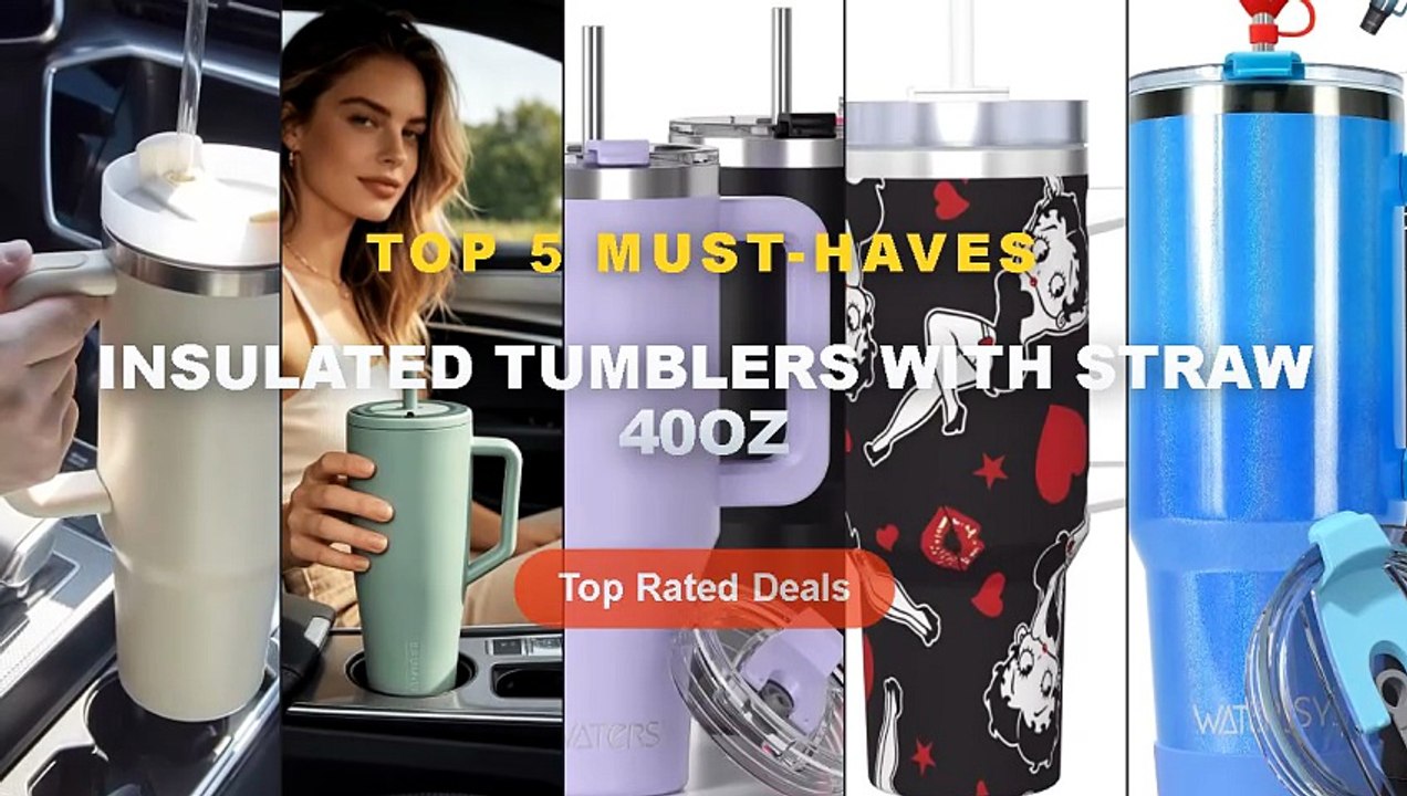 Best Insulated Tumblers With Straw 40oz on AliExpress | Review - B Bettys Boops Tumbler 40oz Stainless Steel Double Wall...