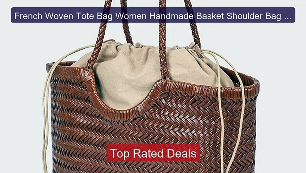 French Woven Tote Bag Women Handmade Basket Shoulder Bag Large Cap... -- Best Deal 2026 | Shop Now!