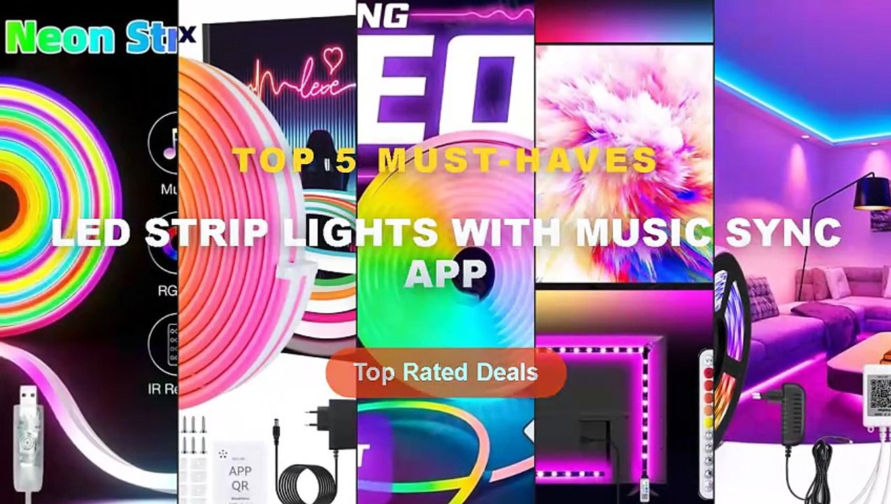 Best LED Strip Lights With Music Sync App on AliExpress | Review - RGB Led Strip Lights 30Leds/m Led Lights for TV Music...